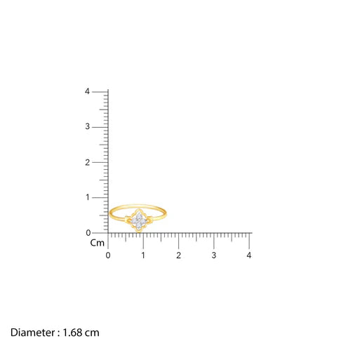 Kohinoor London Gold Intricate Flower Diamond Ring Made With 18K Gold And Lab-Grown Diamonds