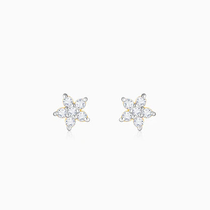 Kohinoor London Gold Frilly Flower Diamond Earrings Made With 14K Gold And Lab-Grown Diamonds