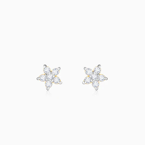Kohinoor London Gold Frilly Flower Diamond Earrings Made With 14K Gold And Lab-Grown Diamonds