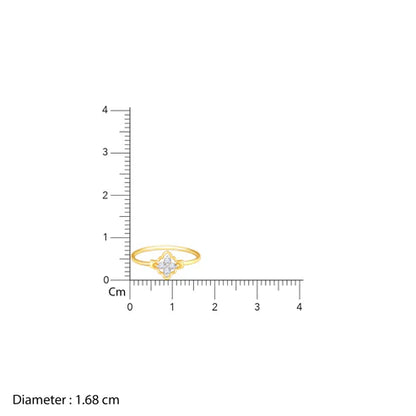 Kohinoor London Gold Intricate Flower Diamond Ring Made With 18K Gold And Lab-Grown Diamonds
